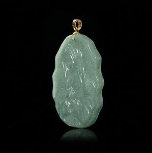 Virgin Mary Jade Pendant Necklace