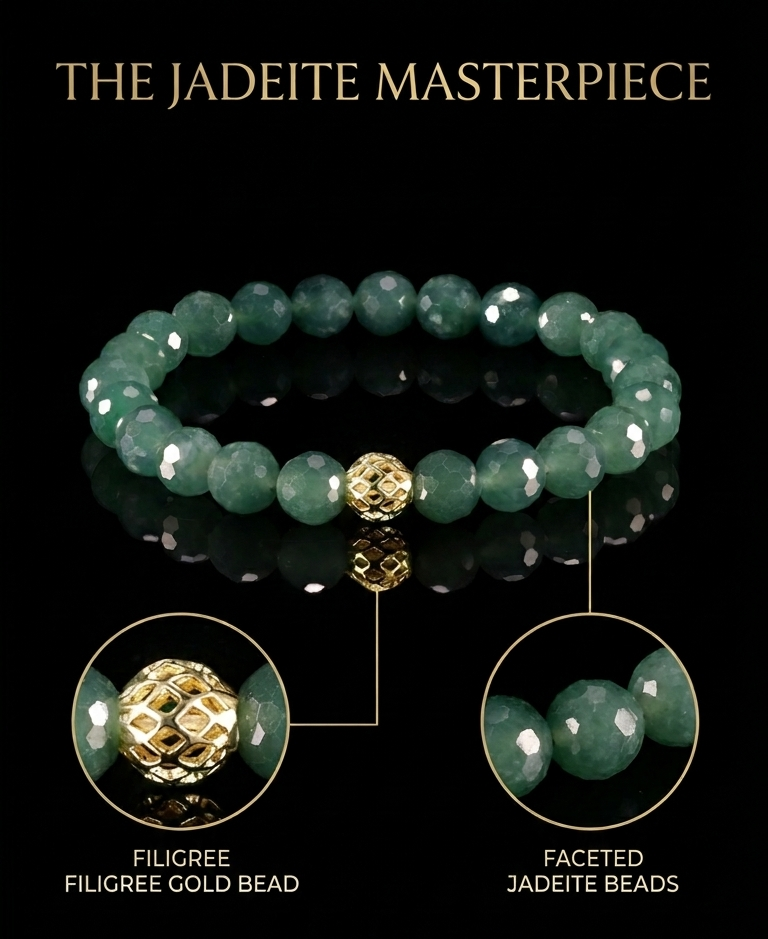 Green Jade Bracelet-Handcrafted Beaded Jewelry