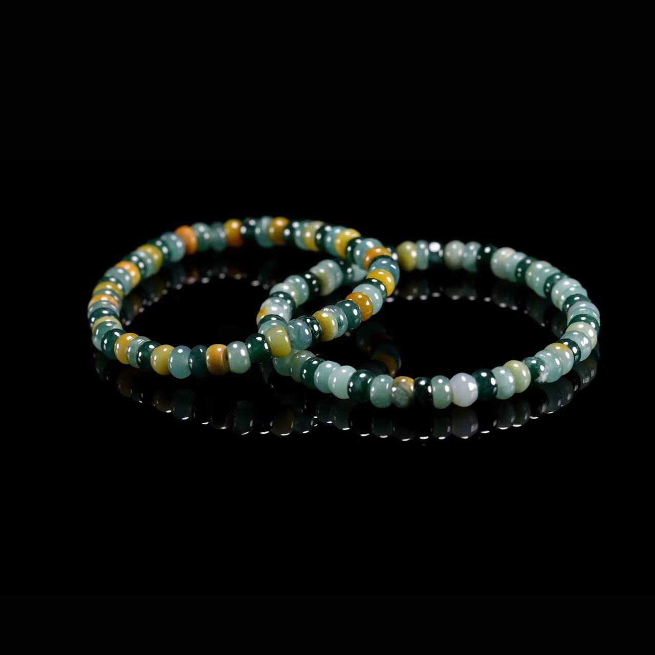 Natural Multi Color Jade Beaded Bracelet