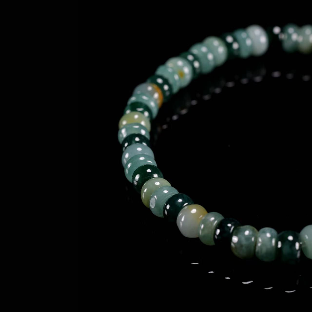 Natural Multi Color Jade Beaded Bracelet