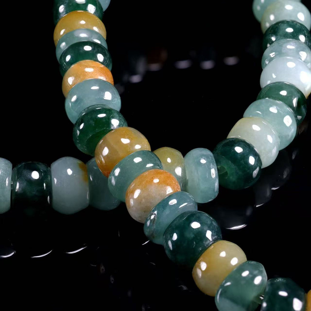Natural Multi Color Jade Beaded Bracelet