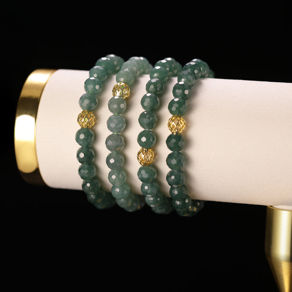 Green Jade Bracelet-Handcrafted Beaded Jewelry