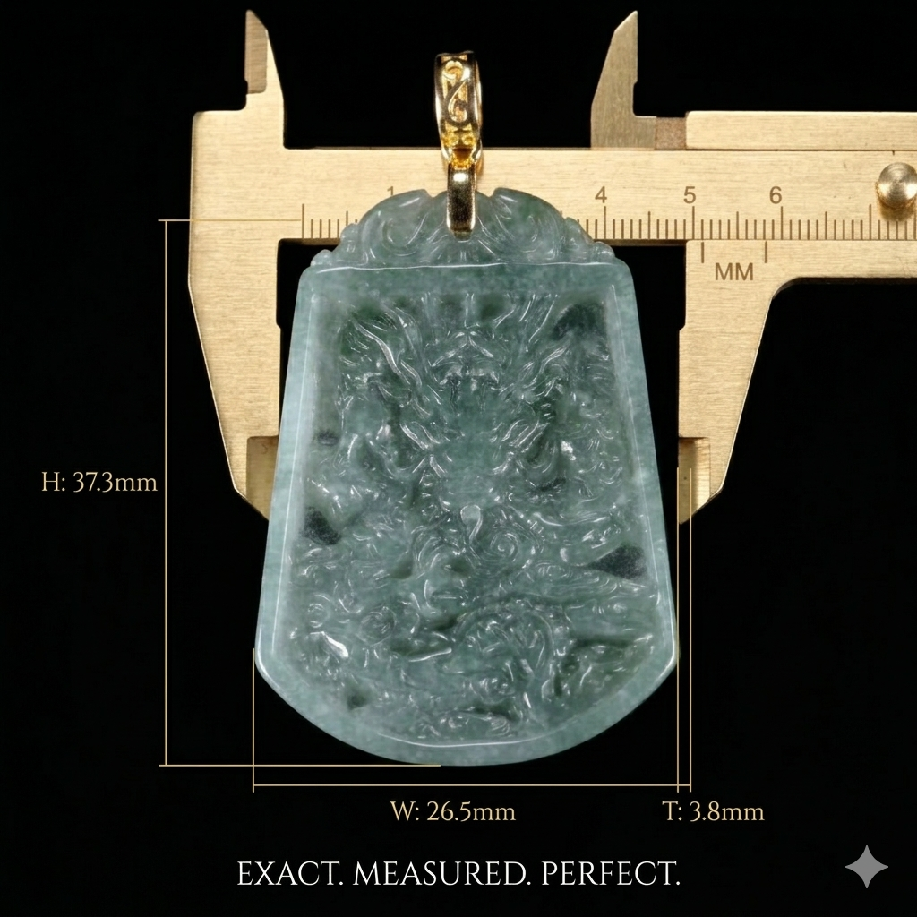 Imperial Dragon Jade Amulet Necklace