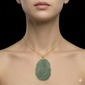 Virgin Mary Jade Pendant Necklace
