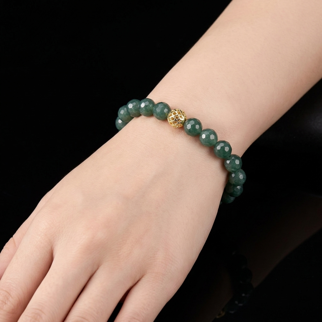 Green Jade Bracelet-Handcrafted Beaded Jewelry