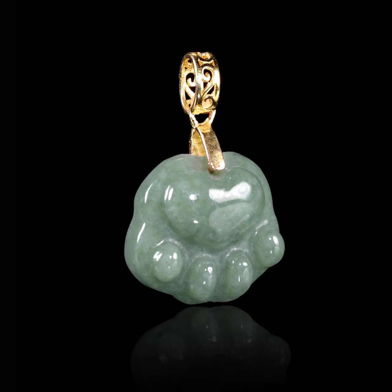 Cat Paw Jade Pendant Necklace