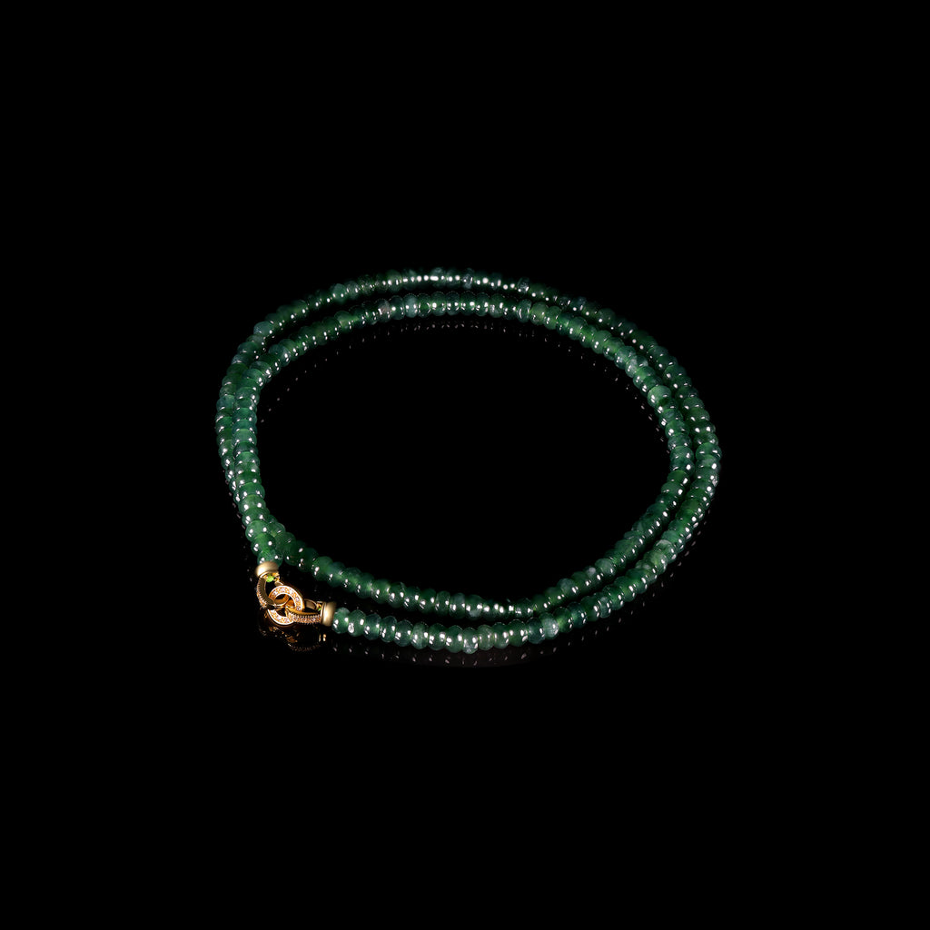 Green Jade Beaded Necklace Bracelet