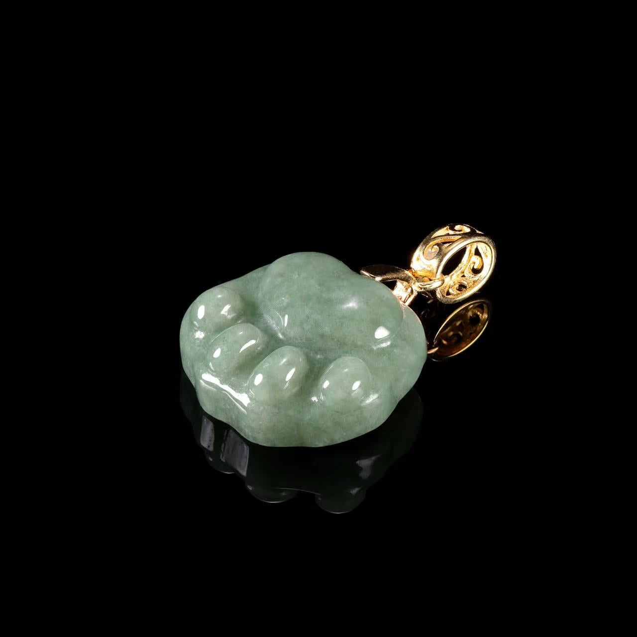 Cat Paw Jade Pendant Necklace
